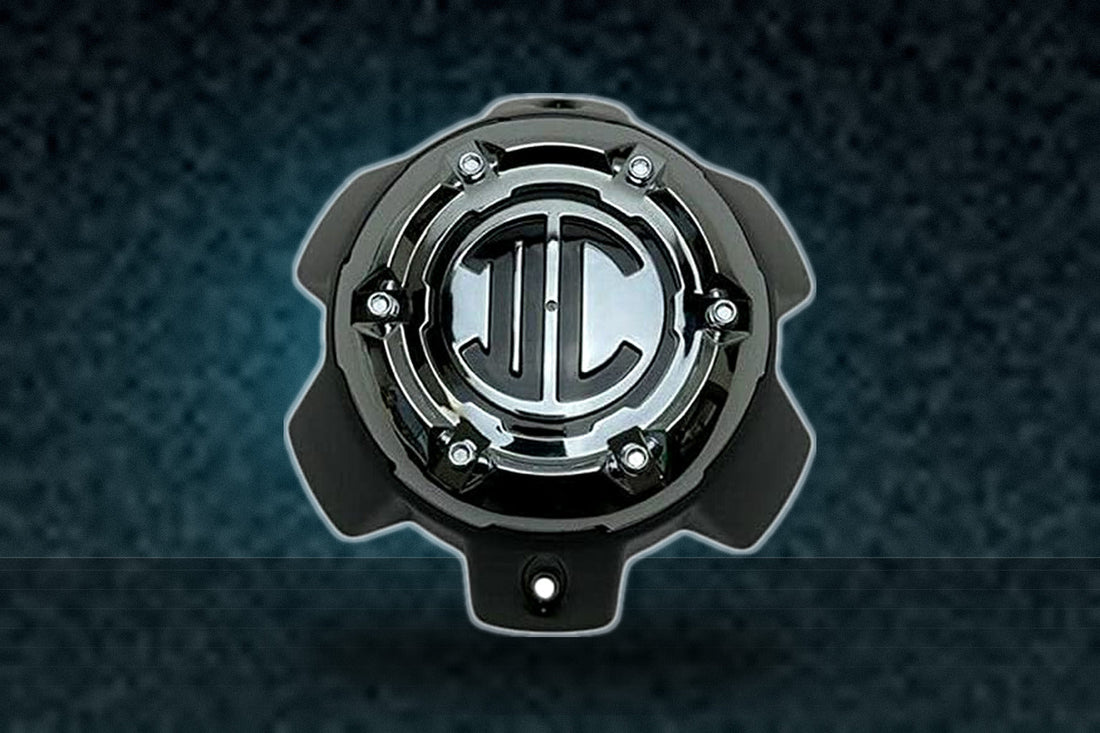 2 Crave Matte Black and Chrome Top 6 Lug Wheel Center Cap NX-6H-A-UP NX-6H-A replacement wheel center cap part NX-6H-A-UP
