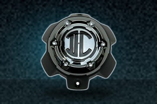 2 Crave Matte Black and Chrome Top 6 Lug Wheel Center Cap NX-6H-A-UP NX-6H-A replacement wheel center cap part NX-6H-A-UP