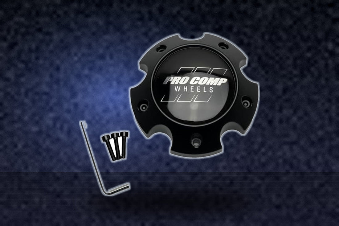 Pro Comp Satin Black Wheel Center Cap with Screws 513955502 513955502-2 replacement wheel center cap part 513955502