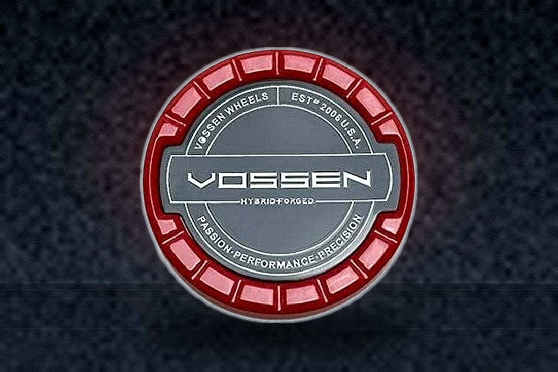 Vossen Hybrid Forged Red Snap in Wheel Center Cap VOS-3 fits HF Series Wheels replacement wheel center cap part VOS-3