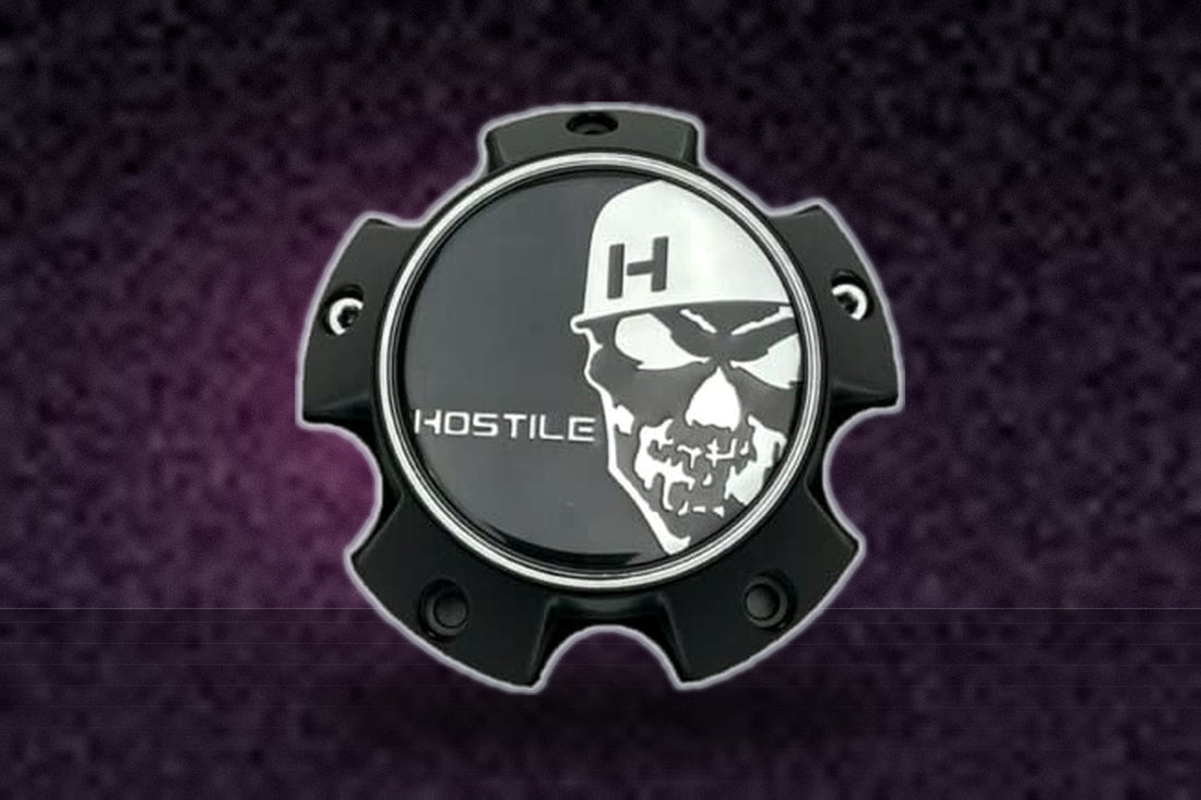 Hostile Special Edition Skull Logo Matte Black Wheel Center Cap C-8016-C replacement wheel center cap part C-8016-C