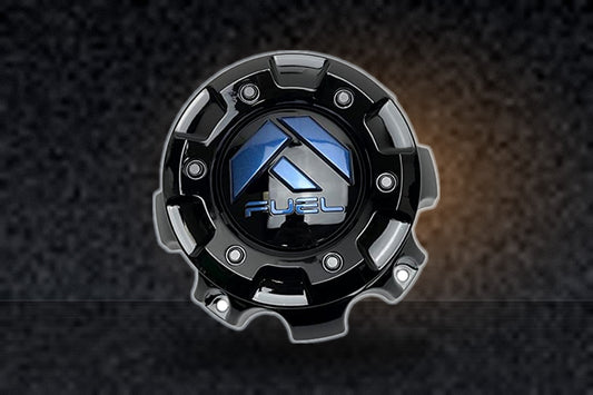 Fuel Offroad Wheels 1001-60GBDK Gloss Black with Blue Logo Center Cap 8x170 Fitment replacement wheel center cap part 1001-60GBDK