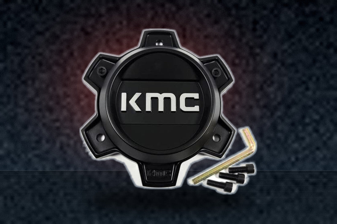 KMC Wheels Center Hub Cap Bolt-On Closed-End T164H145-6-H30-S7 Satin Black replacement wheel center cap part T164H145-6-H30-S7