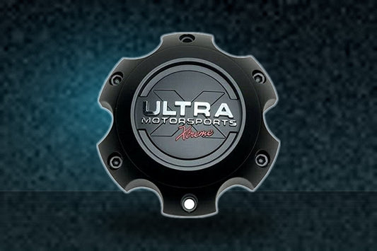 Ultra Motorsports Xtreme Matte Black 6 Lug Wheel Center Cap 89-9765 62741680f-4 replacement wheel center cap part 89-9765
