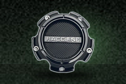 Raceline Gloss Black 5 Lug Wheel Center Cap C318L136S 6HX135 replacement wheel center cap part C318L136S