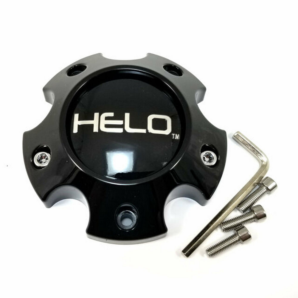 Helo 1079L121HE1GB-H34 Gloss Black Wheel Center Cap 5x4.5/5 H34 5 Lug