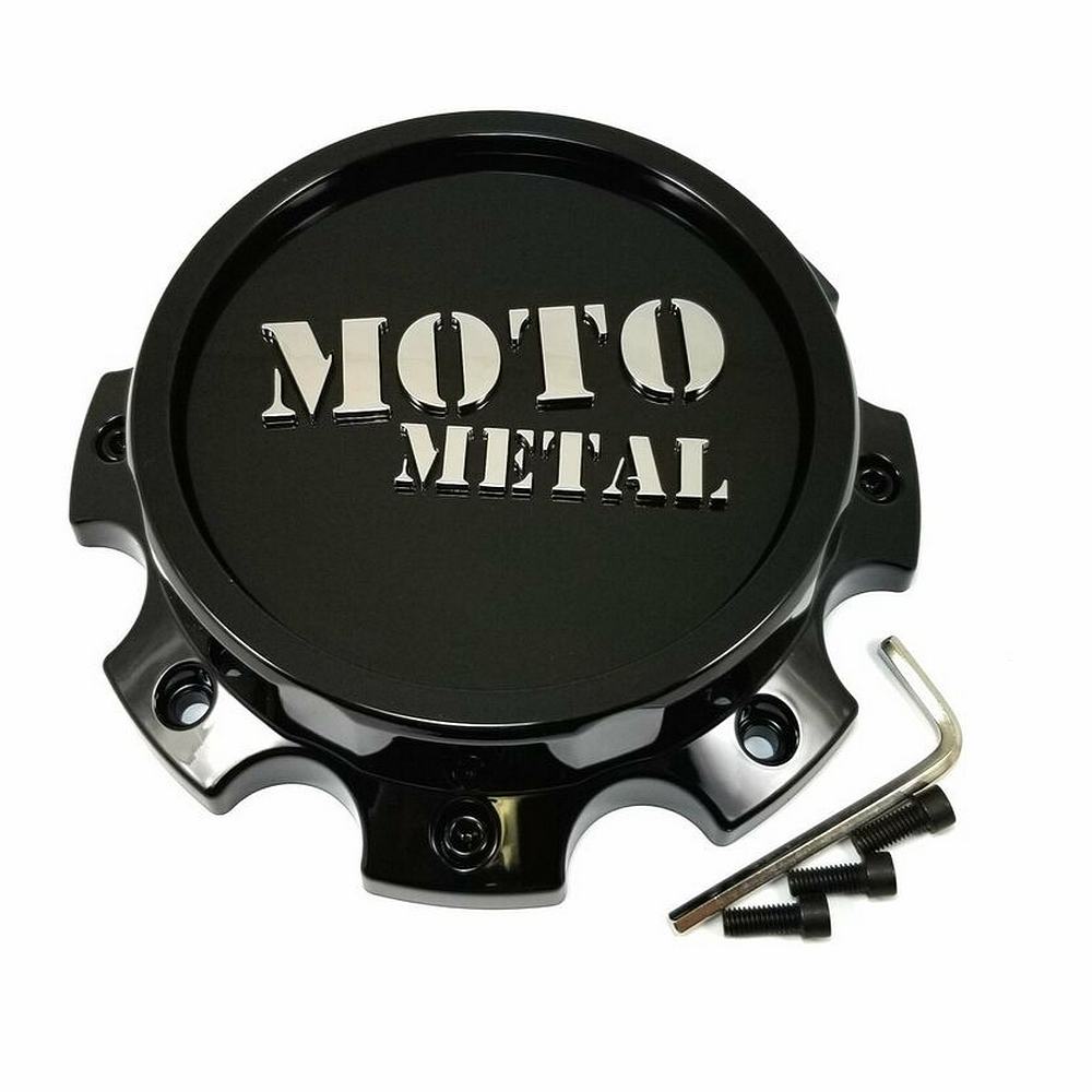 Moto Metal 1079L199FMOGB-H47 Gloss Black / Chrome Wheel Center Cap 8x200/210