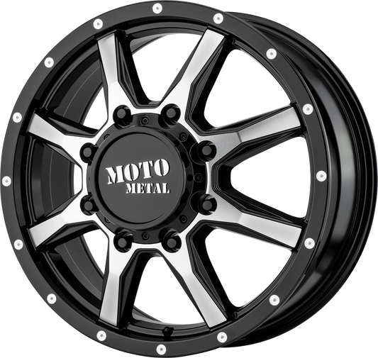 Moto Metal 1079L199FMOSB-H47 Satin Black / Chrome Wheel Center Cap 8x200/210