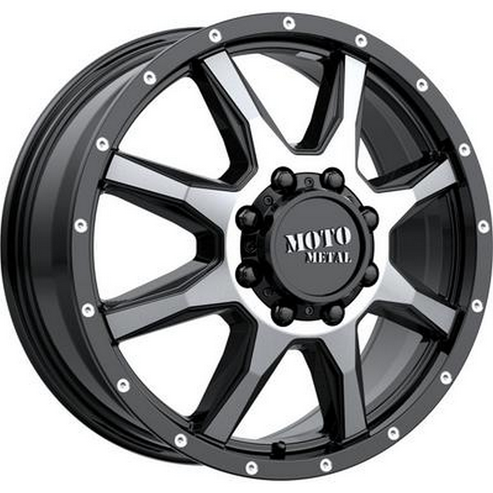 Moto Metal 1079L199RMOGB-H122 Gloss Black / Chrome Wheel Center Cap 8x200/210