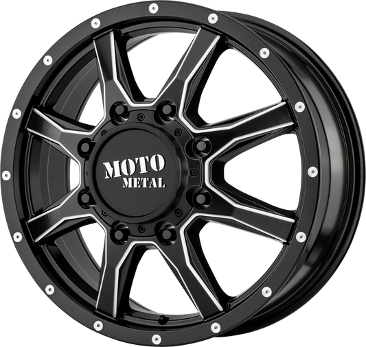 Moto Metal 1079L199RMOSB-H122 Satin Black / Chrome Wheel Center Cap 8x200/210