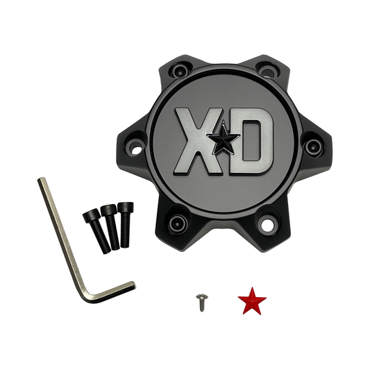 XD 1636S33-H34 Satin Black Wheel Center Cap – 6x4.5/120 — part 1636S33-H34, product photo 1
