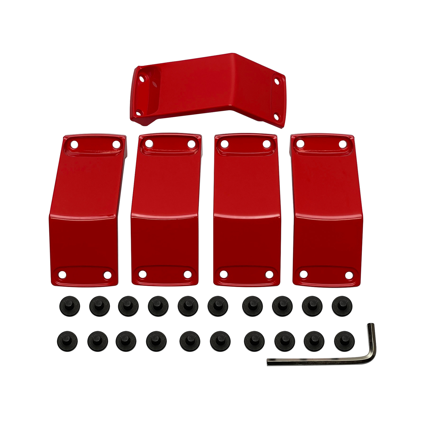 XD Powersports 811FIN67000-RD Red 5-Piece Wheel Insert Set – 16x7 +00mm