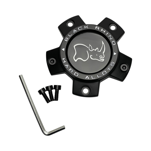 Black Rhino Hard Alloys CCBR35114110MBFLAT Black Wheel Center Cap