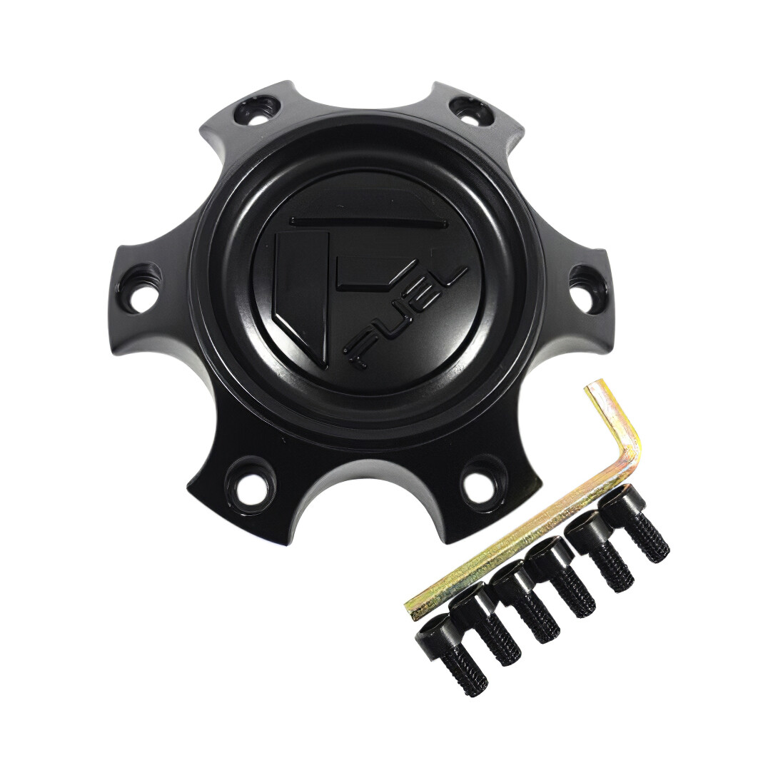 Fuel Off-Road 1006-41BLD Gloss Black Logo Wheel Center Cap – 6x4.5/5.5