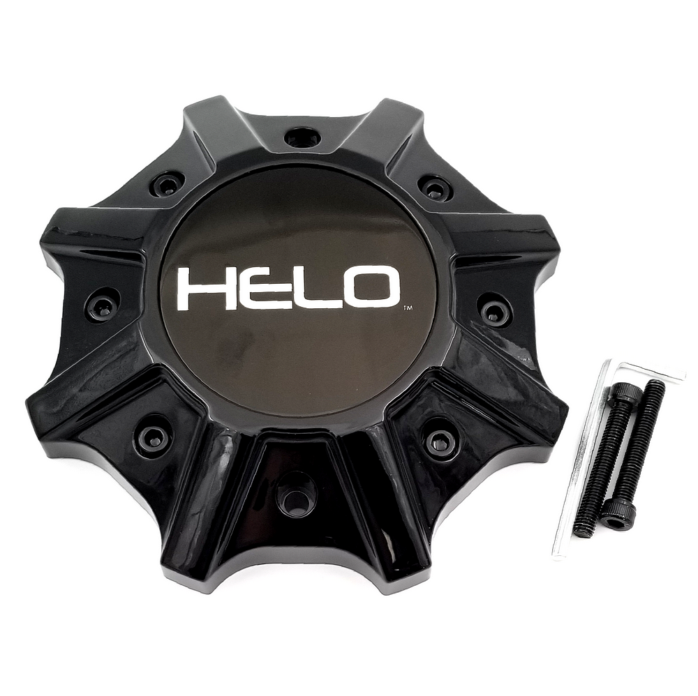 Helo 6256L215-B001 Gloss Black Wheel Center Cap All PCD