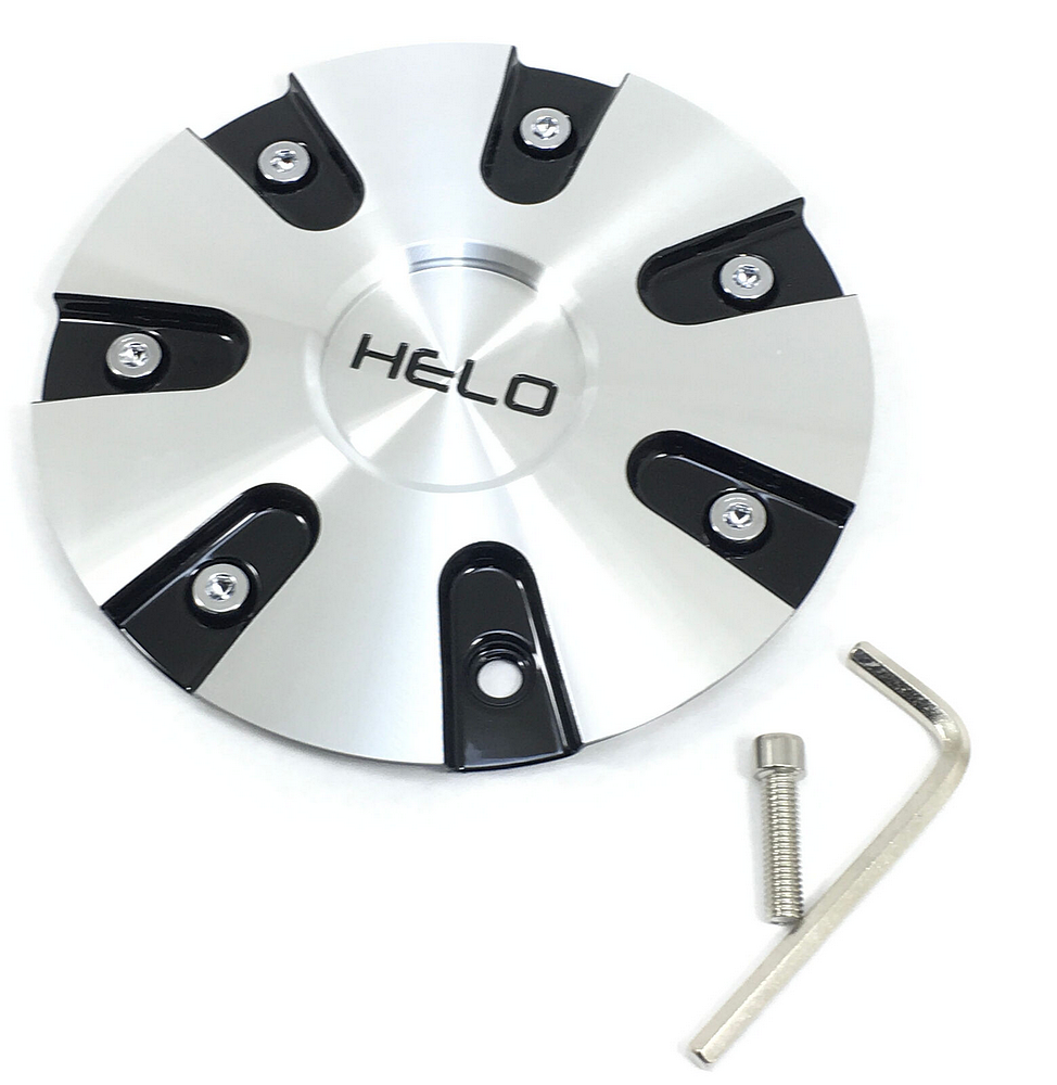 Helo 868L185BAL Gloss Black Machined Wheel Center Cap
