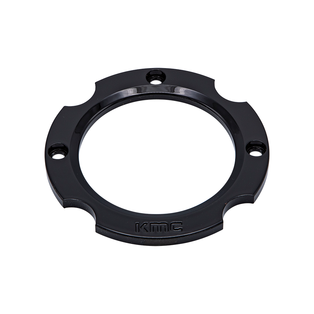 KMC Powersports CAPRING212-BLACK Satin Black Wheel Center Cap 5x4.5
