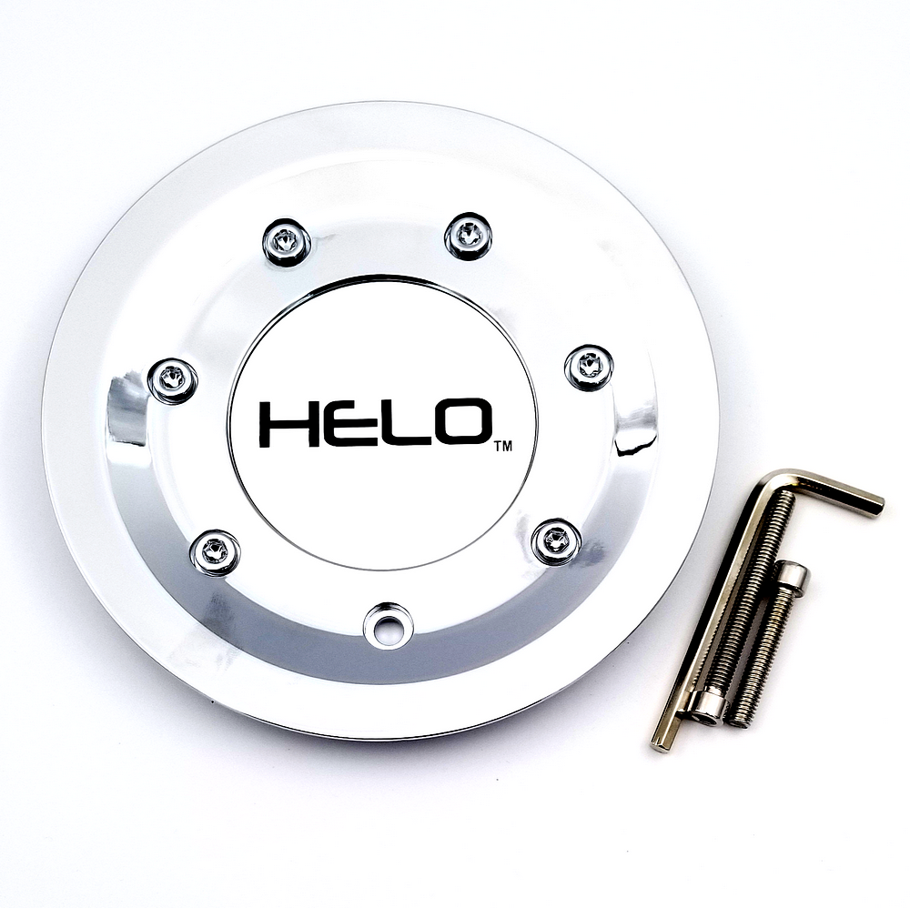 Helo HE912CAP-CH Gloss Black / Chrome Wheel Center Cap All PCD