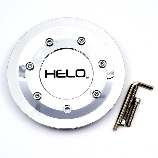 Helo HE912CAP-CH Gloss Black / Chrome Wheel Center Cap All PCD