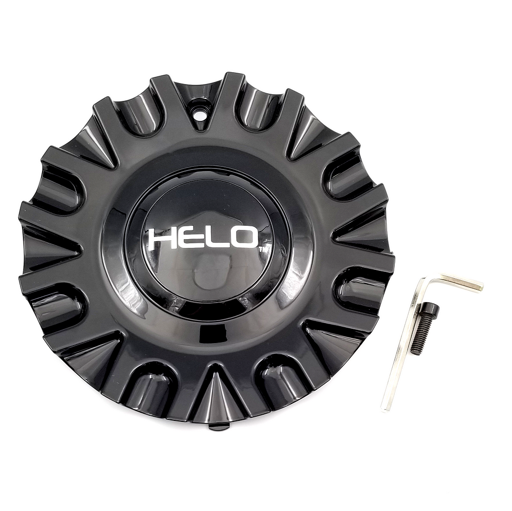 Helo HE913CAP-GB Gloss Black / Chrome Wheel Center Cap All PCD