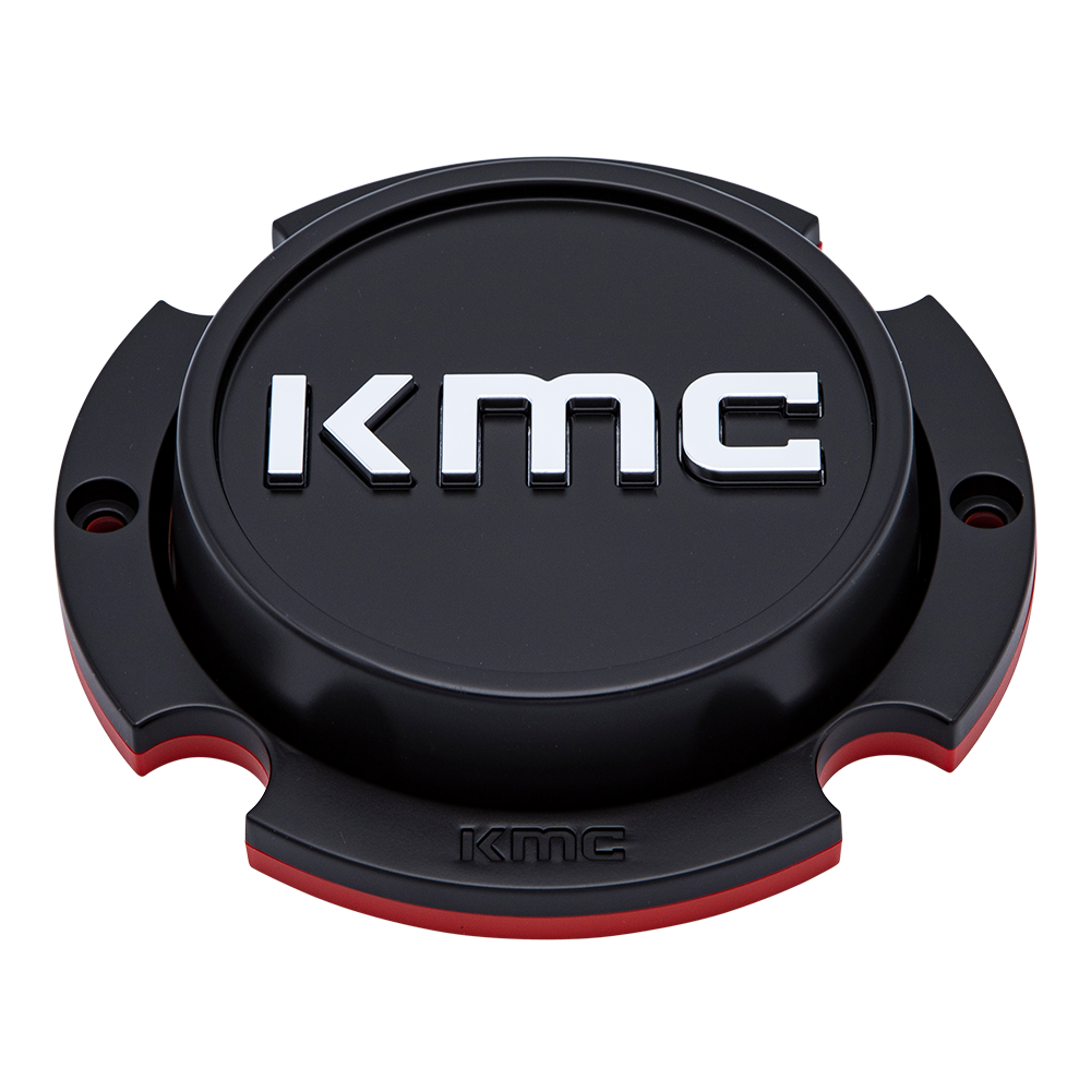 KMC Powersports KS1CAP44-SB Satin Black / Chrome Wheel Center Cap 4x156