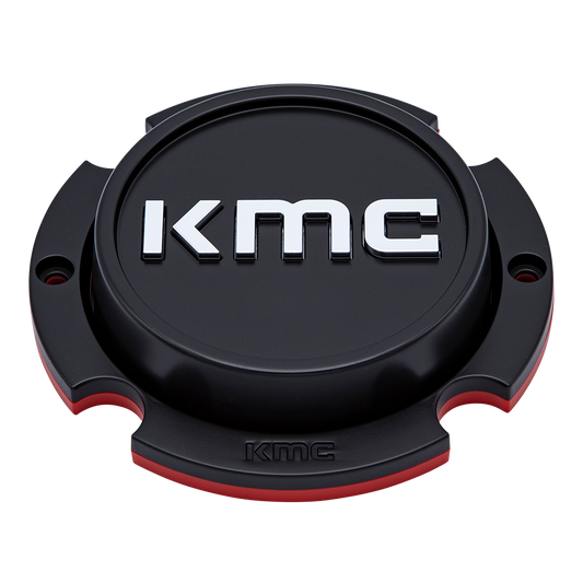 KMC Powersports KS1CAP44-SB Satin Black / Chrome Wheel Center Cap 4x156