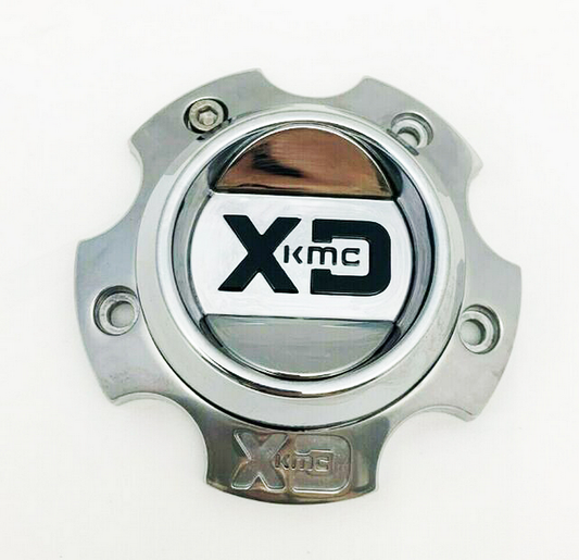 KMC T163H120-5-H30-P1 Gloss Black / Chrome Wheel Center Cap 5x5