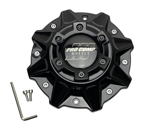 Pro Comp Gloss Black Wheel Center Cap with Screws 804256842 42-N-Cap JF006+42-2MB 42-Cap-SG 42-Cap-XG replacement wheel center cap part 804256842