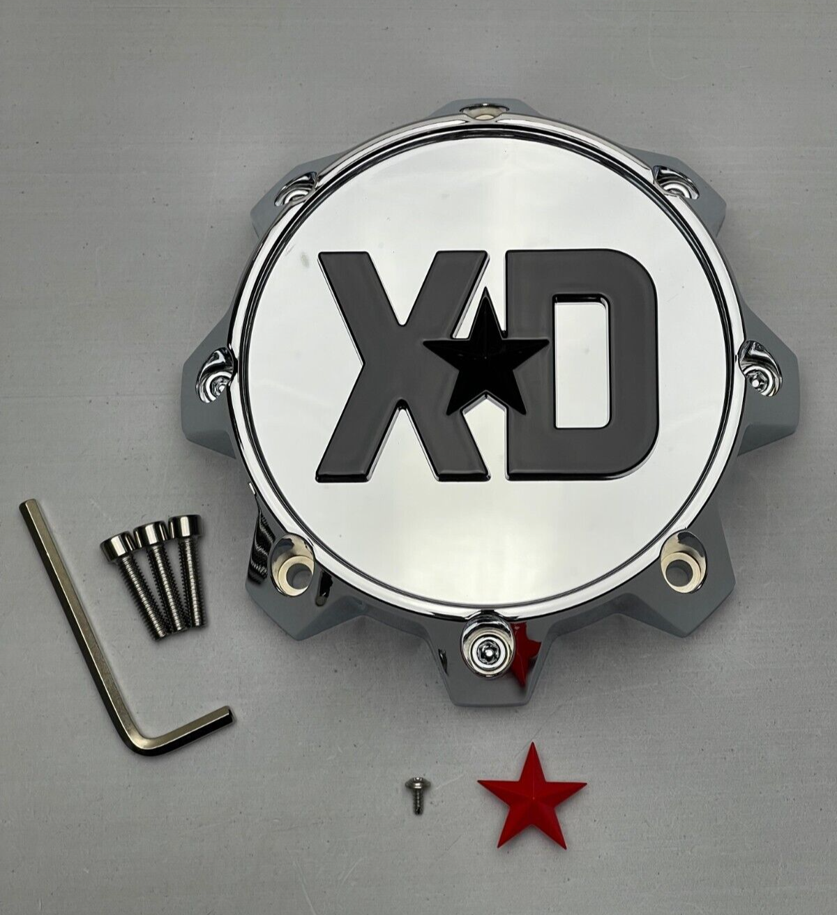 XD T167L1708C1-H50 Gloss Black / Chrome Wheel Center Cap – 8x6.5/180