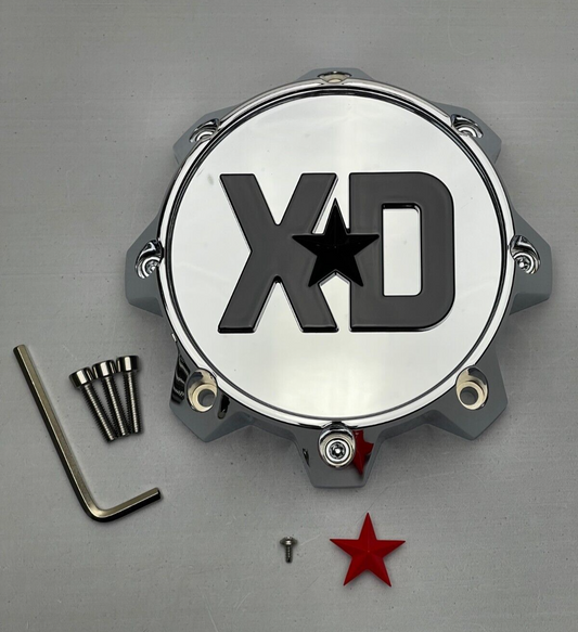 XD T167L1708C1-H50 Gloss Black / Chrome Wheel Center Cap – 8x6.5/180