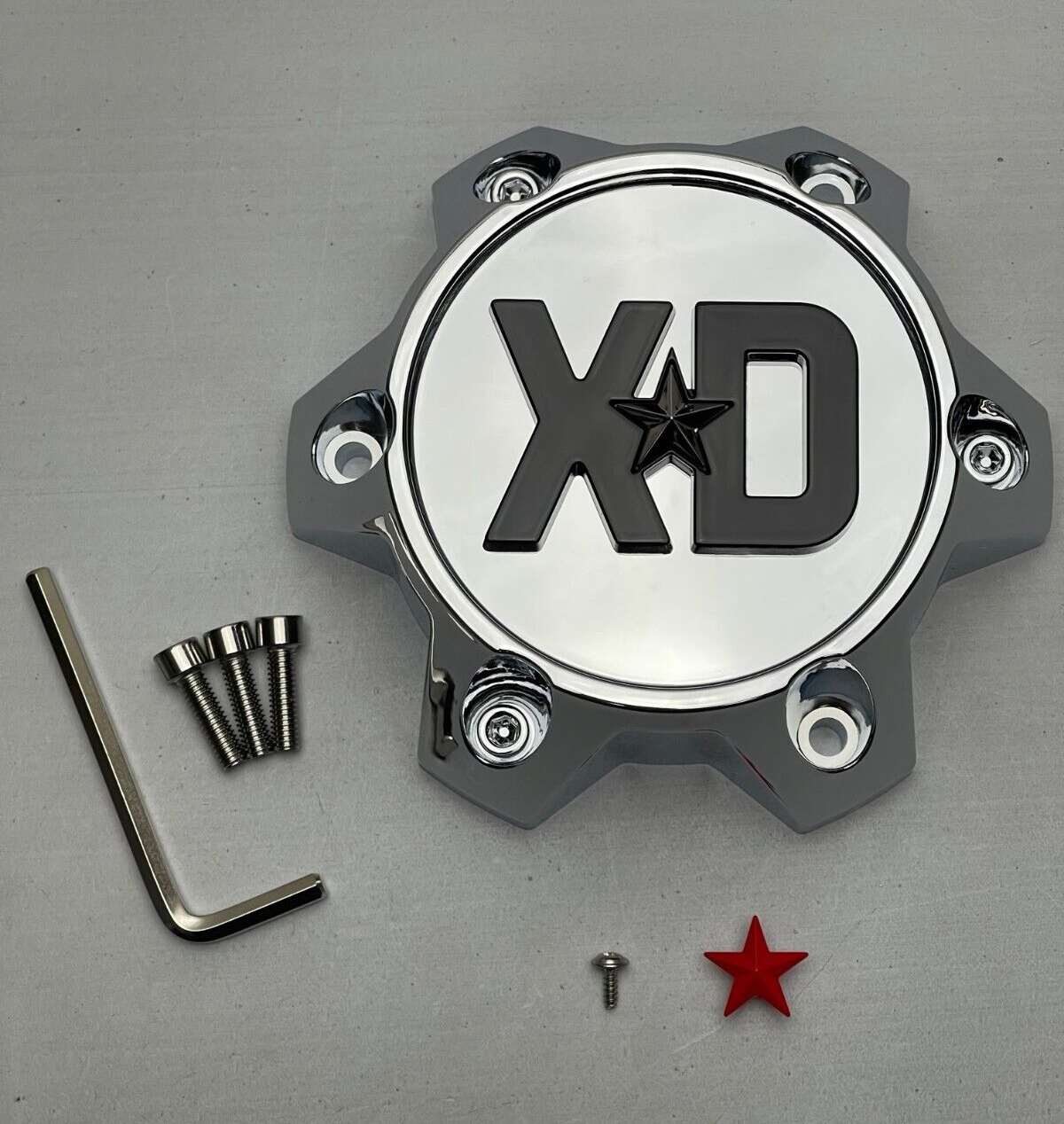 XD 1636C05-H42 Gloss Black / Chrome Wheel Center Cap – 6x5.5