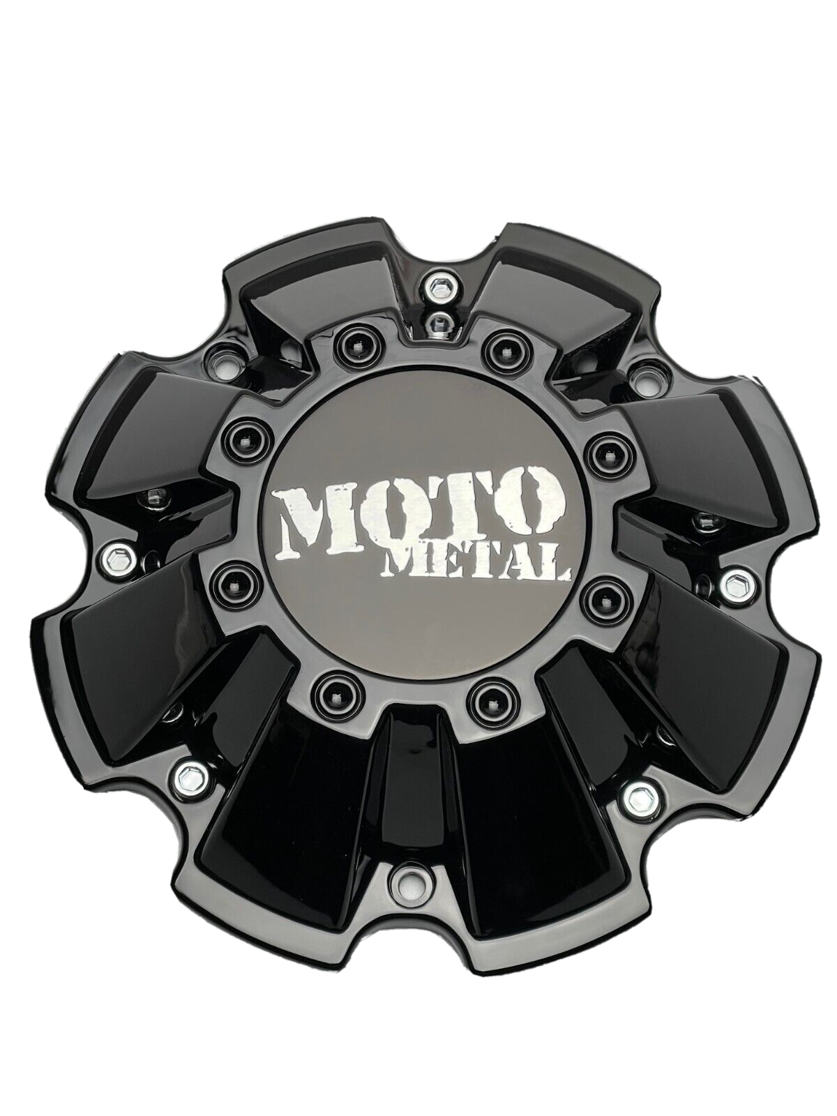 Moto Metal M793BK01 gloss black wheel center cap with mounting screws