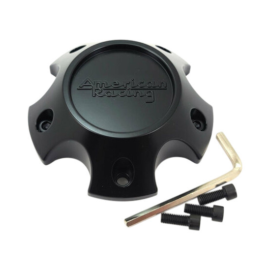 American Racing T159L118-5-H32-S1 Satin Black Bolt-On Wheel Center Cap – 5x120/4.5/5 — part T159L118-5-H32-S1, product photo 1 of 1
