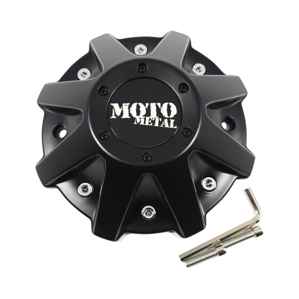 Moto Metal MO970L214SBO-2 Satin Black Wheel Center Cap — part MO970L214SBO-2, product photo 1 of 1