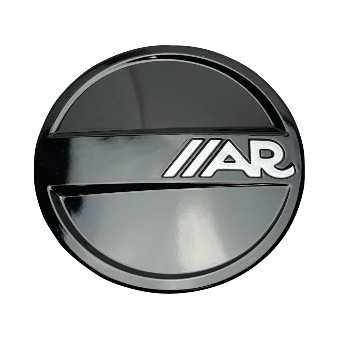 American Racing B002K75-S4 Gloss Black / Chrome Snap-In Wheel Center Cap — part B002K75-S4, product photo 1 of 1
