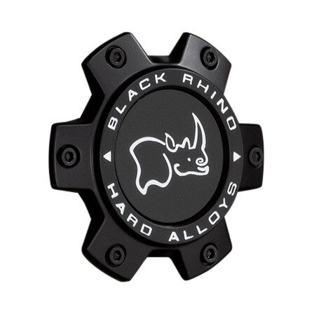 Black Rhino Hard Alloys CCBRPSC027-8LMBFLT Matte Black Bolt-On Wheel Center Cap – 8x165/170/180 — part CCBRPSC027-8LMBFLT, product photo 1 of 1
