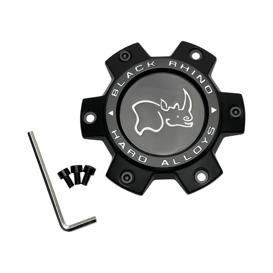 Black Rhino Hard Alloys CCBR36140MBFLAT Matte Black Bolt-On Wheel Center Cap — part CCBR36140MBFLAT, product photo 1 of 1