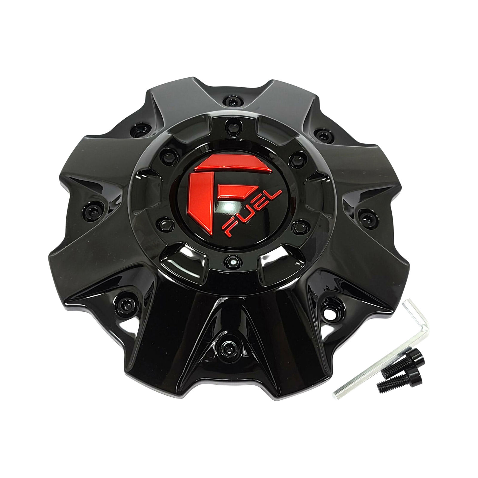 Fuel Off-Road 1001-81GBQ Gloss Black Logo Wheel Center Cap — part 1001-81GBQ, product photo 1 of 1
