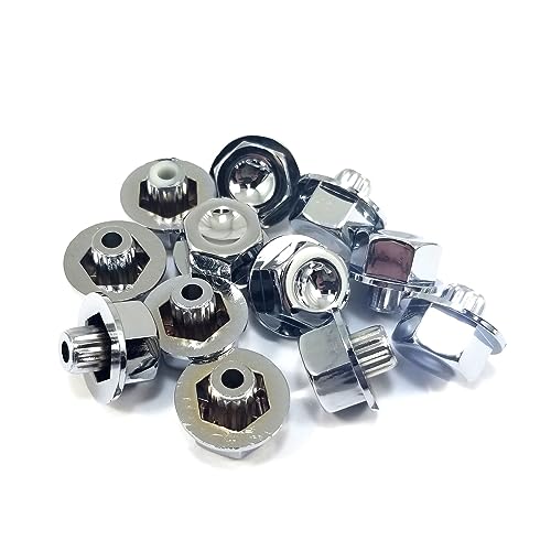 12pcs Wheel Decorative Chrome Rivets Bolts for KMC XD Series XD778 Monster D40 - Wheel Center Caps