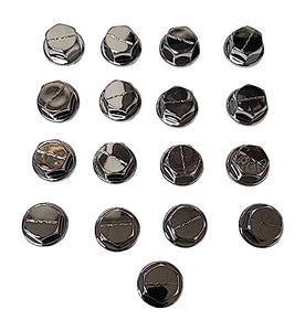 17pcs XD Series XD775 Wheel Rivets Bolts Chrome Plastic KMC Rockstar - Wheel Center Caps