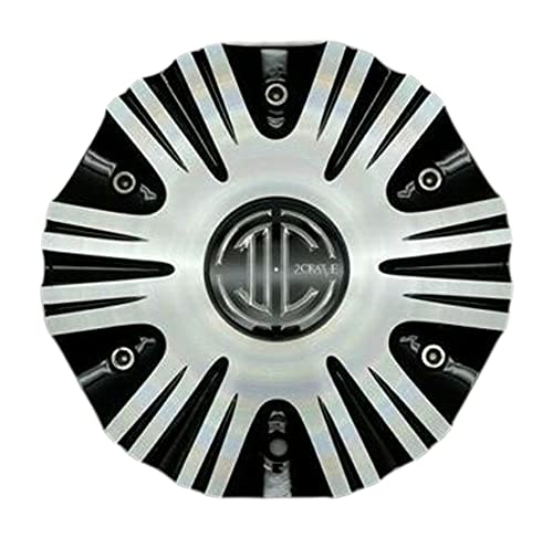 2 Crave Black and Machined Wheel Center Cap PD-CAPSX-P1028-AL replacement wheel center cap part PD-CAPSX-P1028-AL