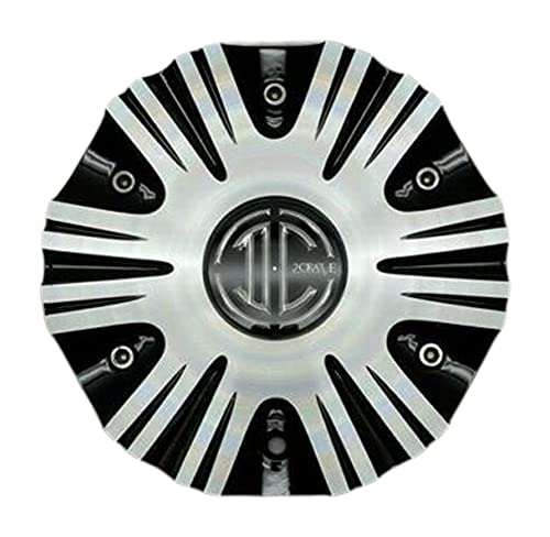 2 Crave Black and Machined Wheel Center Cap PD-CAPSX-P1028-AL - wheelcentercaps