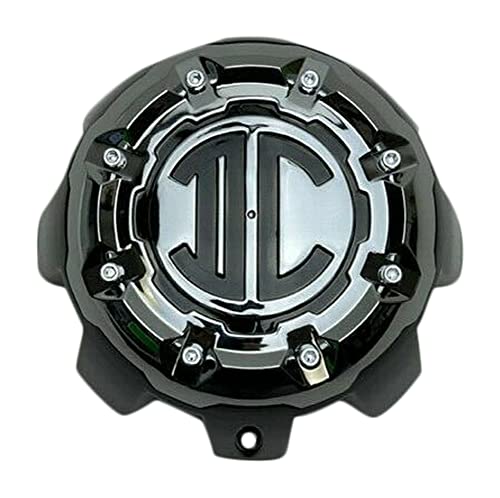 2 Crave Gloss Black Chrome Top 8 Lug Wheel Center Cap NX-8H-UP NX-8H-CAP replacement wheel center cap part NX-8H-UP