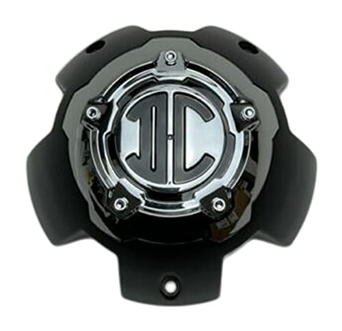 2 Crave Matte Black and Chrome Top 5 Lug Wheel Center Cap NX-5H-C NX-5H-C-UP replacement wheel center cap part NX-5H-C