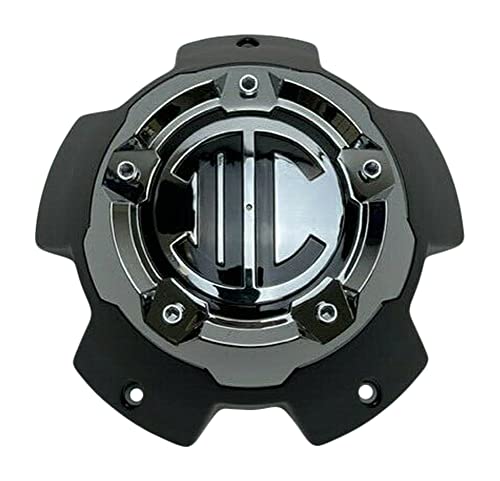 2 Crave Matte Black Chrome Top 5 Lug Wheel Center Cap NX-5H-D NX-5H-D-UP replacement wheel center cap part NX-5H-D