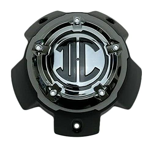 2Crave Matte Black and Chrome Top Wheel Center Cap NX-5H-A NX-5H-A-UP - wheelcentercaps