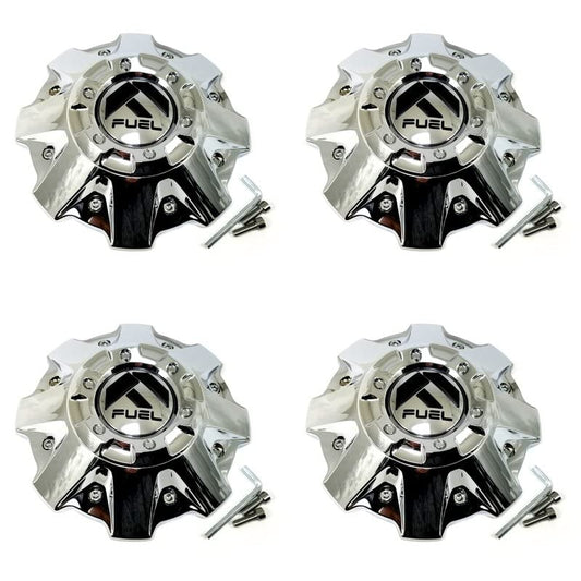 4 Fuel Off-Roads Chrome Center Caps for 5/6/7/8L D797 ARC D798 ARC Boost D534 replacement wheel center cap part 5/6/7/8L