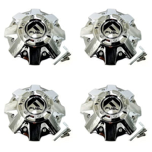 4 Fuel Off-Roads Chrome Center Caps for 5/6/7/8L D797 ARC D798 ARC Boost D534 - Wheel Center Caps