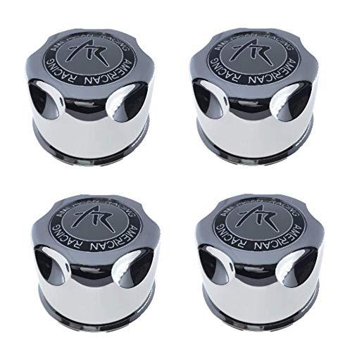 4 Pack American Racing 1342100S Snap-in Center Cap with Silver Logo replacement wheel center cap part 1342100S