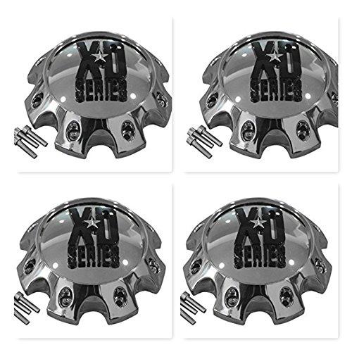 4 Pack KMC XD Series 441 796 797 798 8 Lug Chrome Short Center Cap 309B170-8H replacement wheel center cap part 309B170-8H